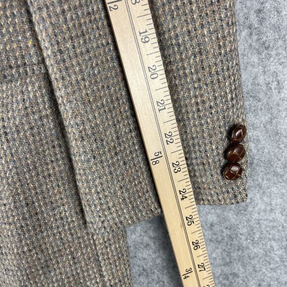 Vintage Culwell & Son Wool Tweed Blazer Sport Coat Mens 42R Beige 2 Button 80s - Picture 11 of 16
